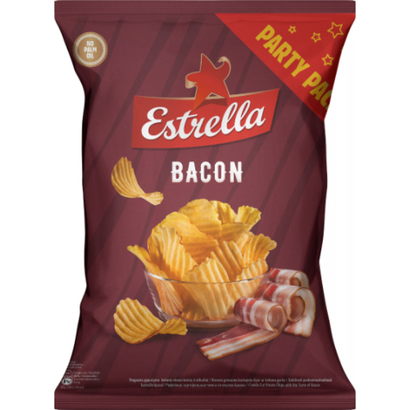 Čipsi Estrella ar bekona garšu 180g ( Gab. x 2 )