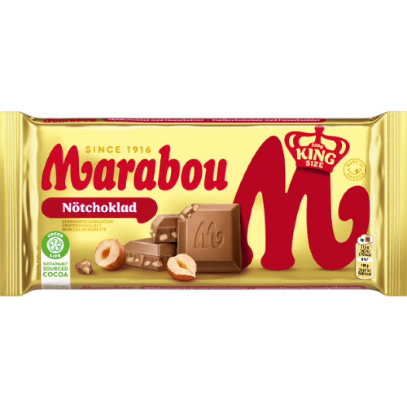 Piena šokolāde MARABOU ar lazdu riekstiem, 220g