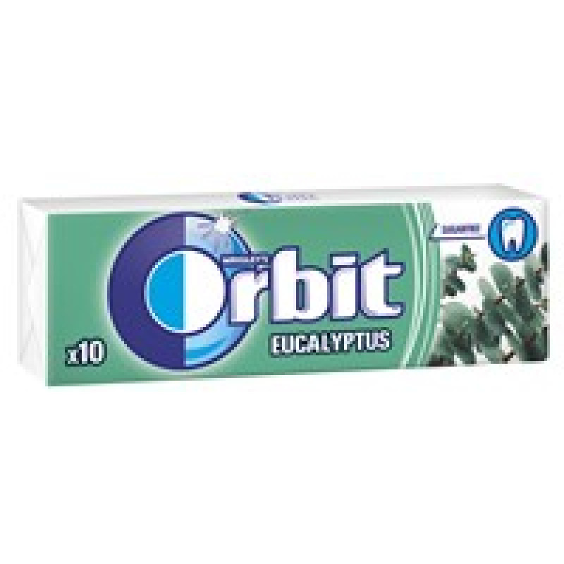 Košļājamā gumija ORBIT Eucalyptus Stickpack 10 gab. ( Iepak. x 30 )