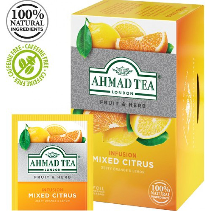 Tēja AHMAD Alu  MIXED CITRUS, 20 maisiņi x 2 g paciņā ( Gab. x 3 )