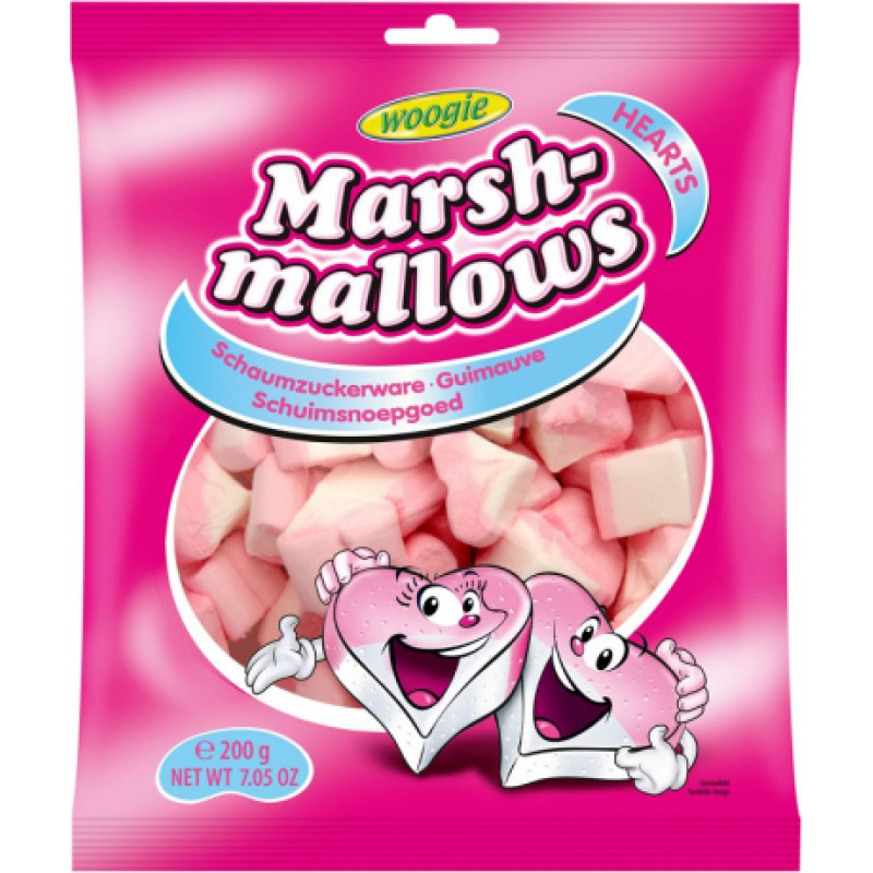 Woogie Zefīrs WOOGIE Marshmallows sirsniņas, 200g ( Gab. x 3 )