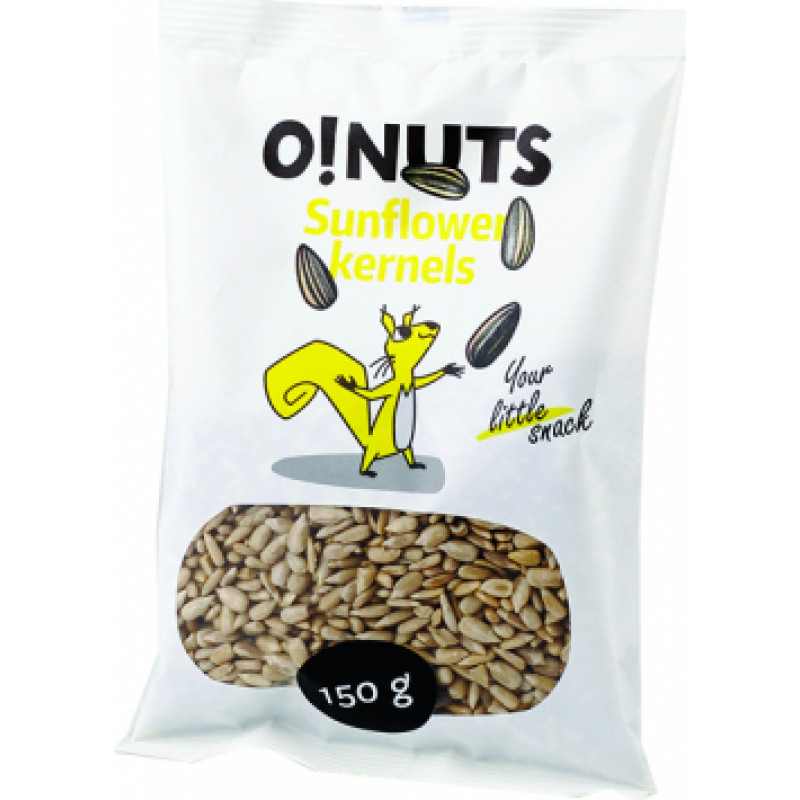 Saulespuķu sēklas O!NUTS, lobītas, 150 g ( Gab. x 12 )