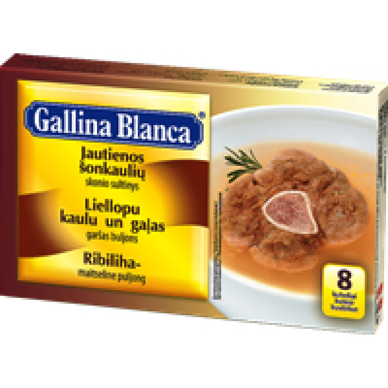 Liellopu gaļas buljons 8x10g, Gallina Blanca ( Iepak. x 12 )