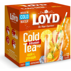 Augļu tēja LOYD Cold Infusion ar ābolu un ananasu g. 12x2,5g ( Gab. x 3 )