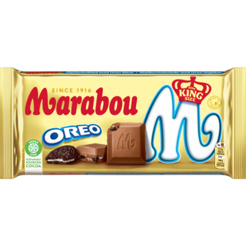 Piena šokolāde MARABOU Oreo, 220g ( Gab. x 2 )