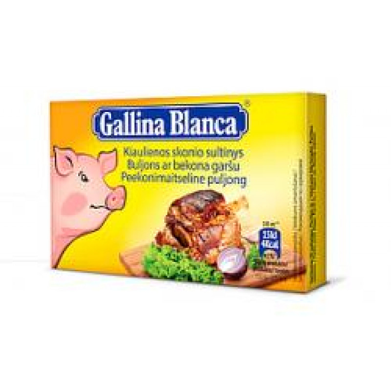 Bekona buljons GALLINA BLANCA, 8x10g ( Iepak. x 12 )