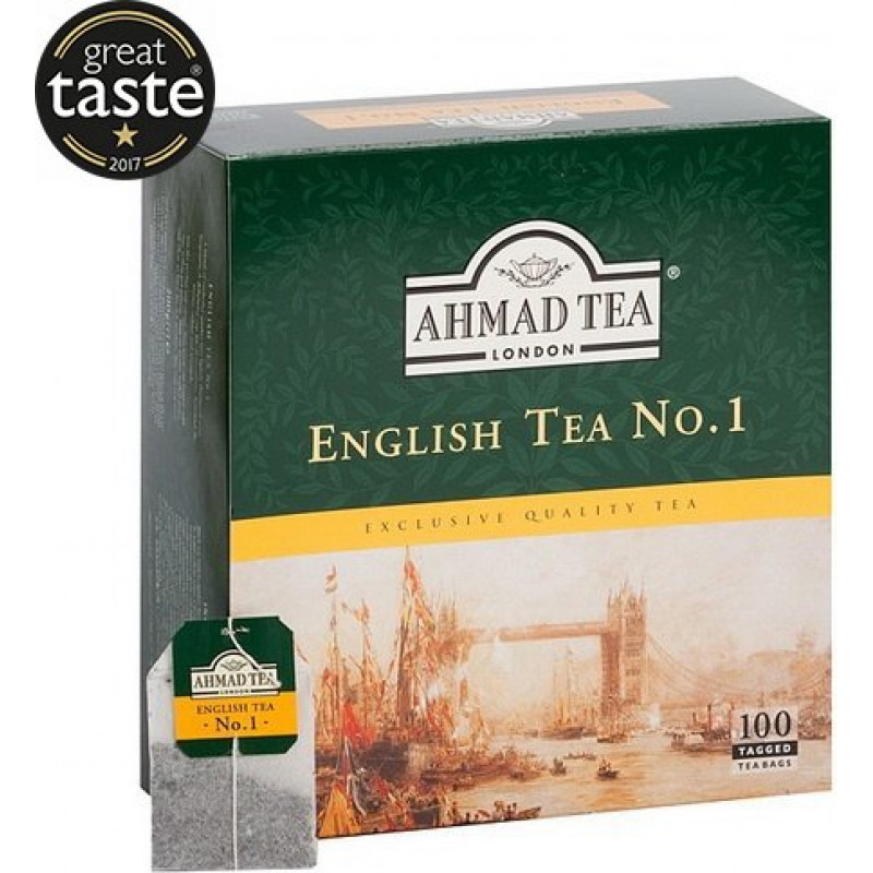 Melnā tēja AHMAD ENGLISH TEA No.1, 100 maisiņi x 2 g paciņā