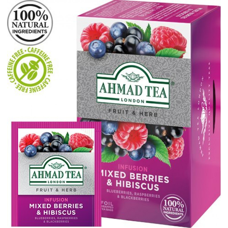 Tēja AHMAD Alu MIXED BERRIES, 20 maisiņi x 2 g paciņā ( Gab. x 3 )