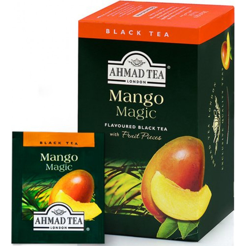 Melnā tēja AHMAD Alu Mango maģija, 20 x 2 g maisiņi paciņā ( Gab. x 3 )