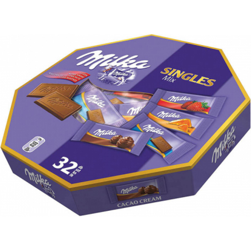 Šokolādes saldumu izlase MILKA Mix Single, 138 g ( Gab. x 2 )