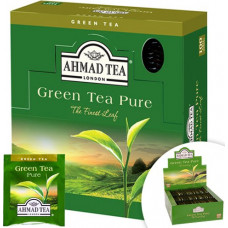 Zaļā tēja AHMAD Alu GREEN PURE, 100 maisiņi paciņā