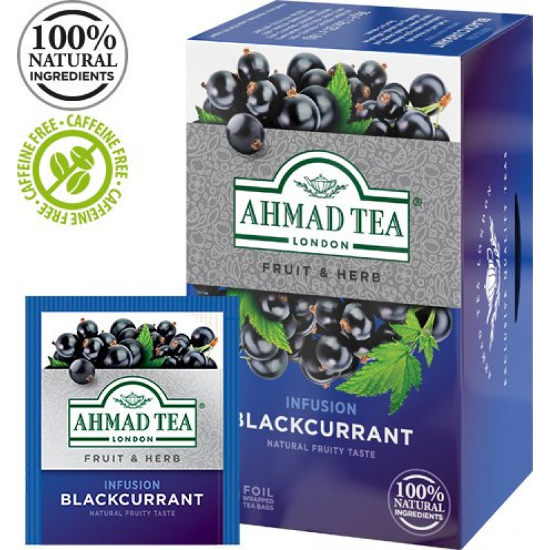 Tēja AHMAD Alu BLACKCURRANT, 20 maisiņi x 1.8 g paciņā ( Gab. x 3 )