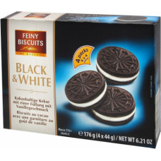 Cepumi FINE BISCUITS black&white, 176g ( Iepak. x 3 )