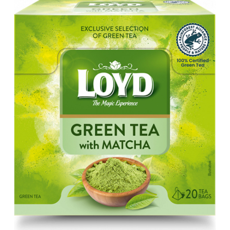 Zaļā tēja LOYD Green Matcha, 20 x 1,5g