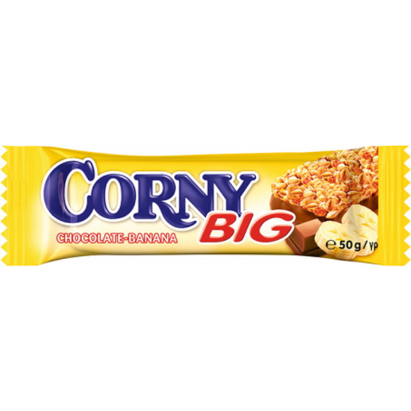 Musli batoniņš CORNY BIG, šokolādes-banānu, 50 g ( Gab. x 10 )