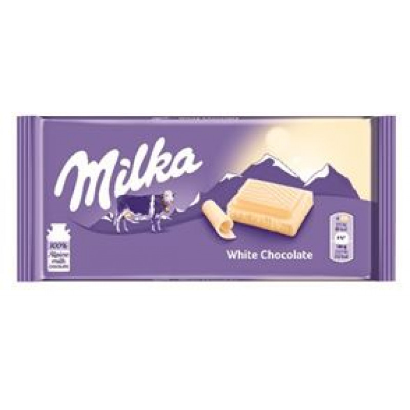 MILKA Baltā šokolāde, 100g ( Gab. x 6 )