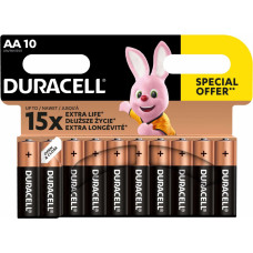 Baterijas DURACELL AA, LR06, 10 gab.