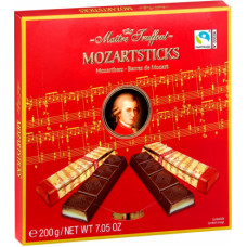 Šokolāde MAITRE TRUFFOUT Mozartbars Marzipan, kārbā, 200g ( Gab. x 2 )