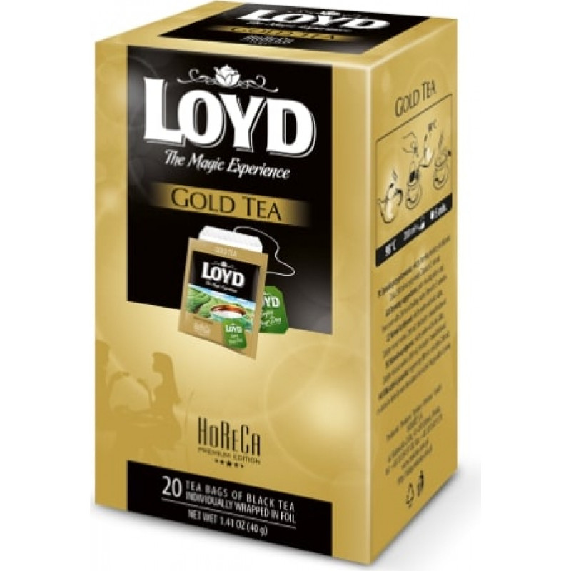 Melnā tēja LOYD Gold FS  20 maisiņi x 2 g paciņā ( Gab. x 3 )