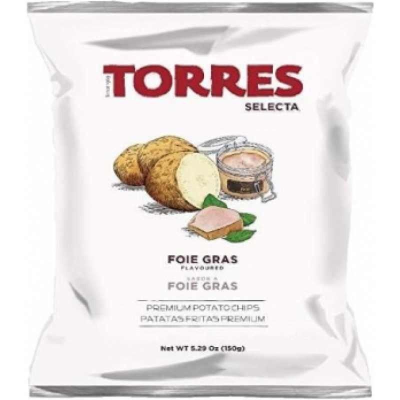 Torres Selecta Kartupeļu čipsi TORRES Fuagra garša, 150g ( Gab. x 2 )