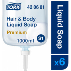 Šķidrās ziepes TORK Premium Hair & Body S1, 1 L