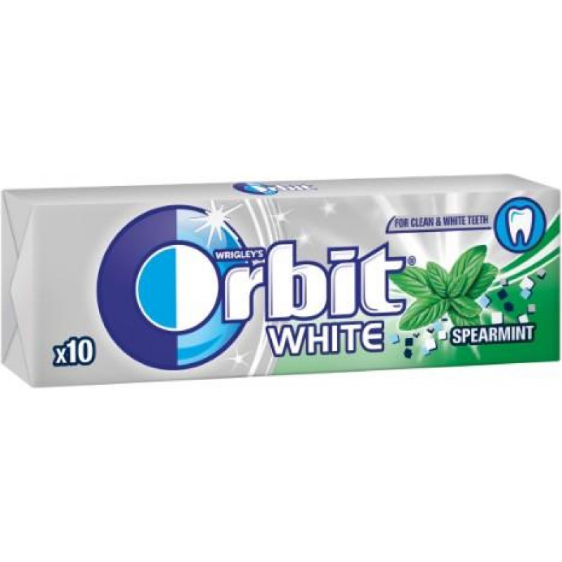 Košļājamā gumija ORBIT White Spearmint Stickpack 10 gab ( Gab. x 30 )