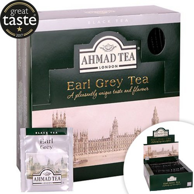 Melnā tēja AHMAD Alu Earl grey, 100 maisiņi x 2 g paciņā