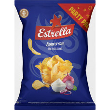 Čipsi Estrella ar lauku krējuma un sīpolu garšu 250g ( Iepak. x 2 )