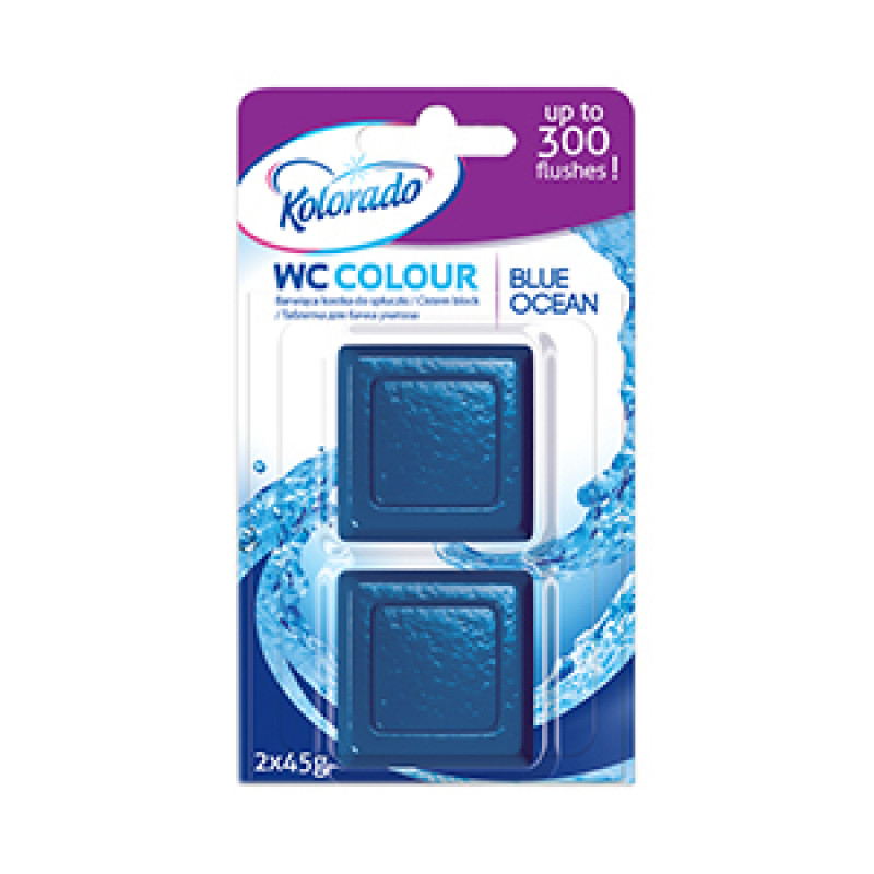 Tualetes tabletes WC Colour BLUE Ocean, 2x45 g ( Iepak. x 2 )